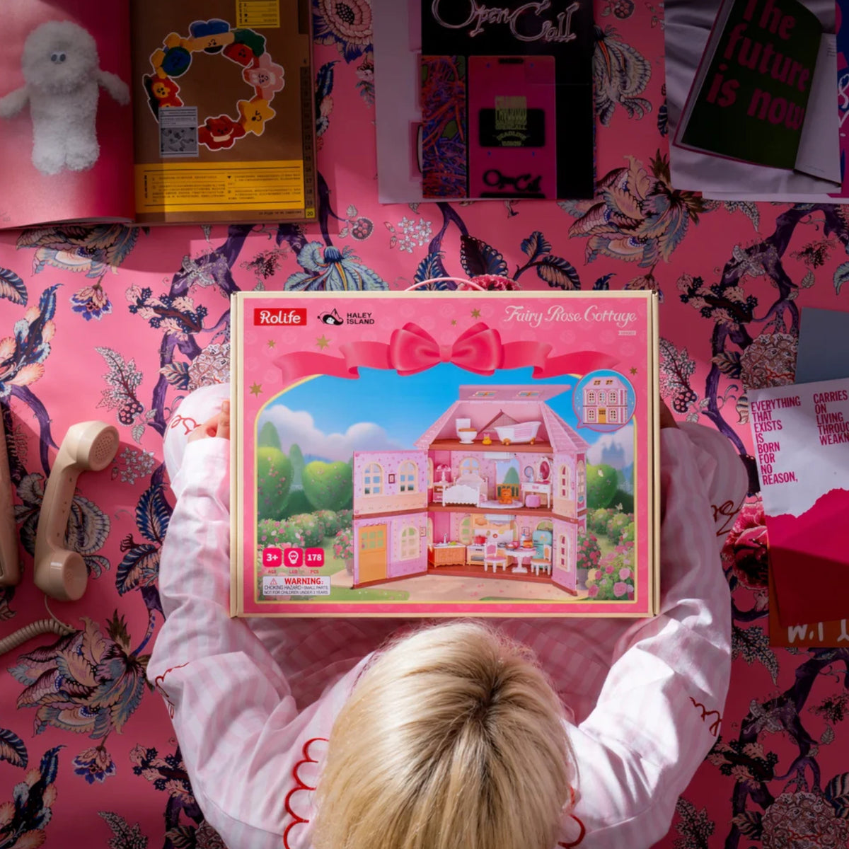 Rolife Fairy Rose Cottage Haley Island DIY Dollhouse Kit HH001 3D Puzzle Alternate 4
