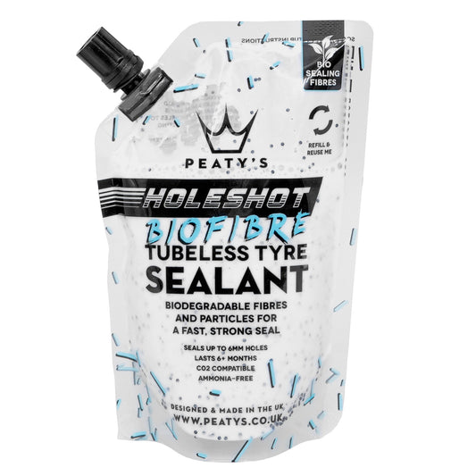 Peaty's Holeshot BioFibre Tubeless Tyre Sealant 120ml Trail Pouch