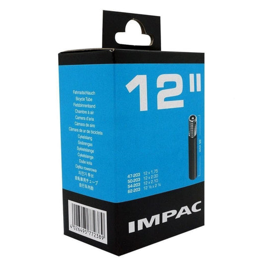 Impac AV12 12 x1.75-2.10 / 1/2 x 2 1/4 (389/010) 12 Inch Schrader Valve Bike Inner Tube Collection