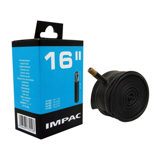 Impac AV16 16x1.75/2.25 (143/020) 16 Inch Schrader Valve Bike Inner Tube Collection