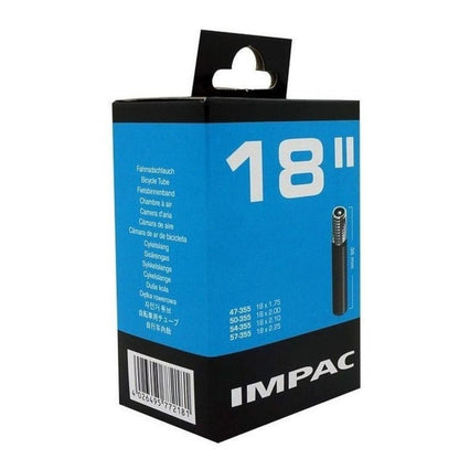 Impac AV18 18x1.75/2.25 (181/030) 18 Inch Schrader Valve Bike Inner Tube Collection