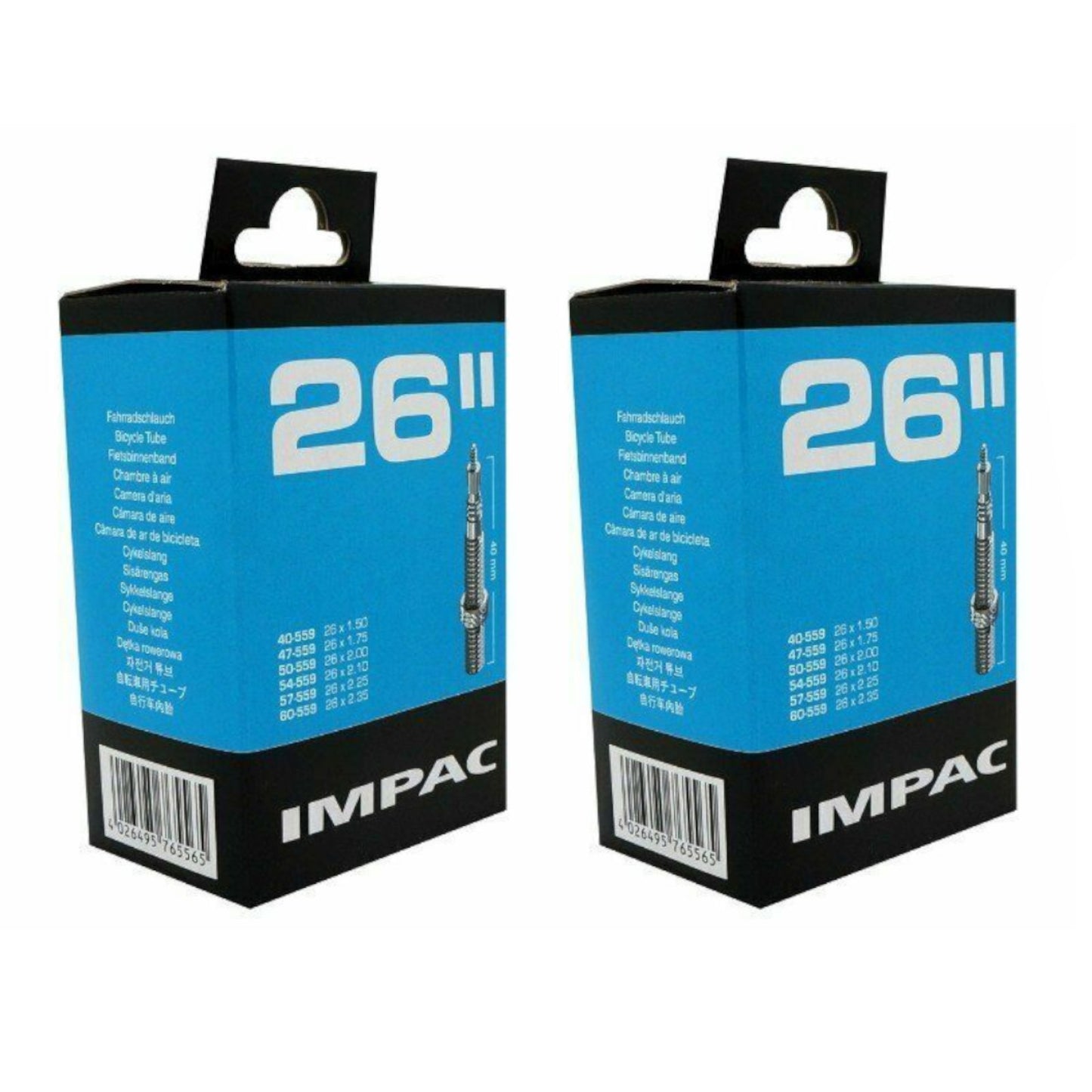 Impac SV26 26 x 1.5/2.35 (565/033) 26 Inch Presta Valve Bike Inner Tube