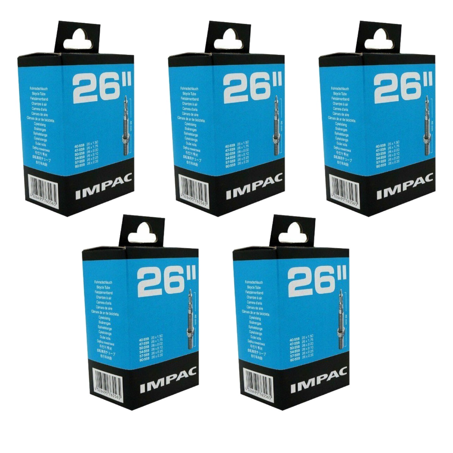 Impac SV26 26 x 1.5/2.35 (565/033) 26 Inch Presta Valve Bike Inner Tube