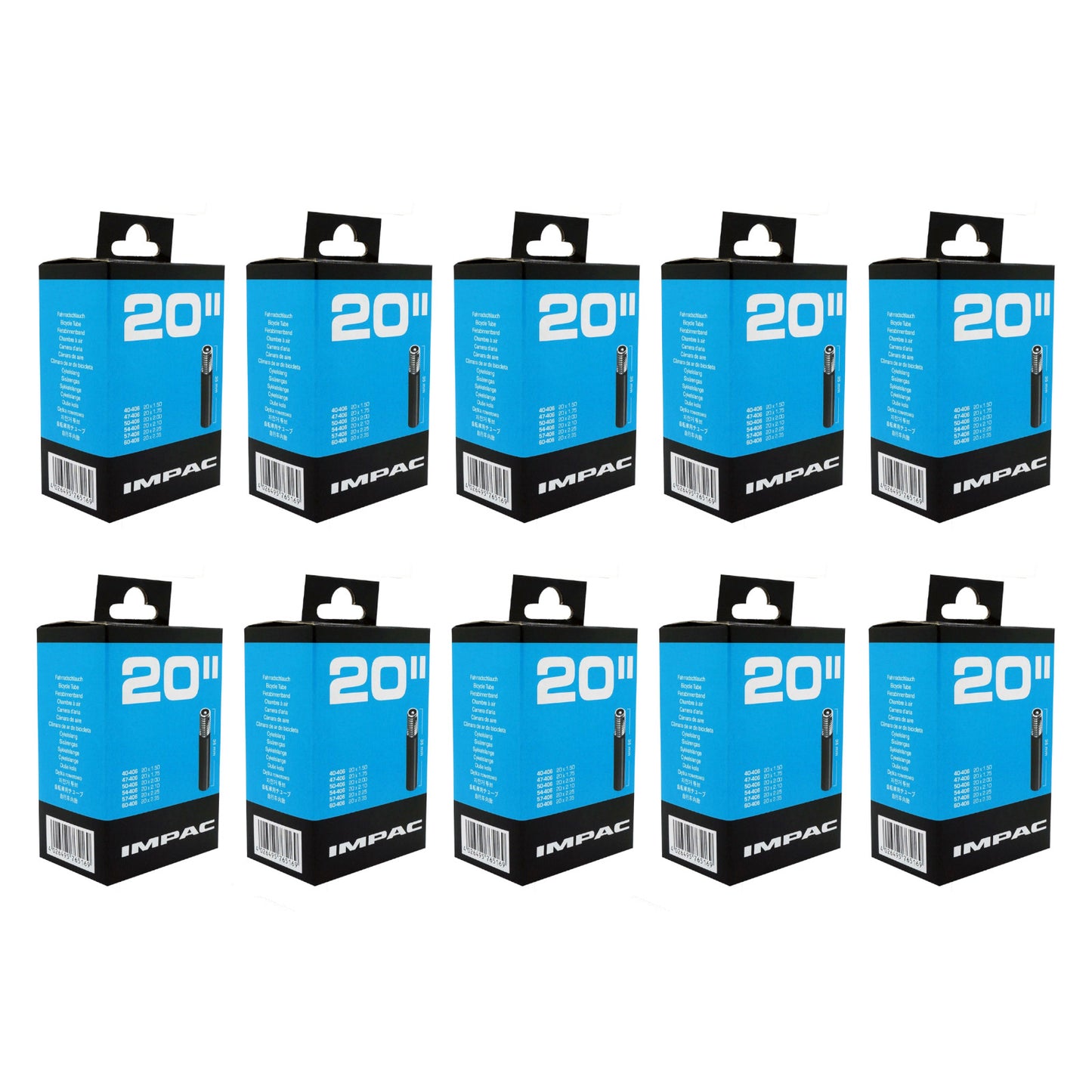 Impac AV20 20 x 1.50/2.35 (040/169) 20 Inch Schrader Valve Bike Inner Tube
