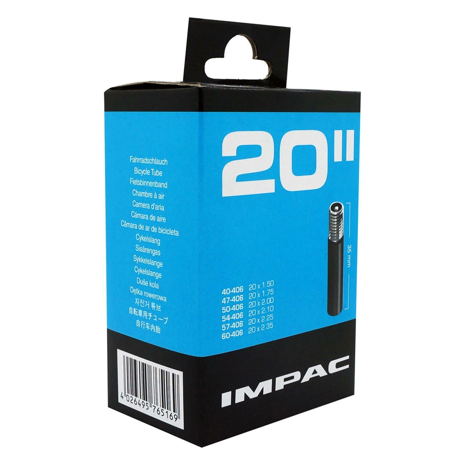 Impac AV20 20 x 1.50/2.35 (040/169) 20 Inch Schrader Valve Bike Inner Tube Alternate 2