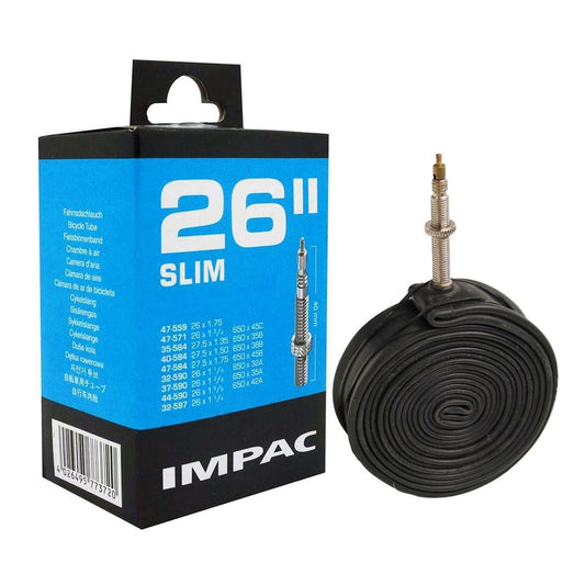 Impac SV26 Slim 26 x 1.25-1.75 26 Inch Presta Valve Bike Inner Tube Collection