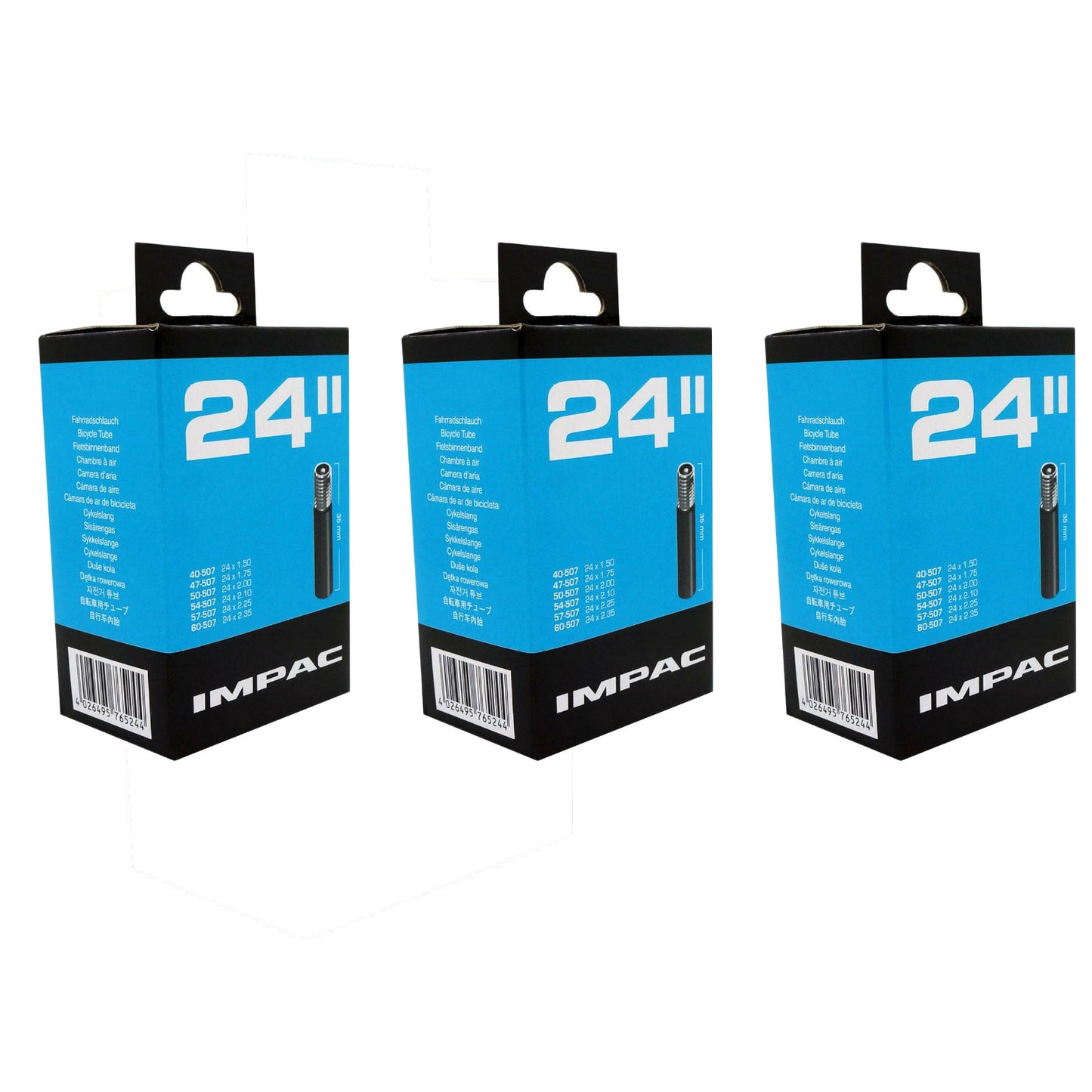 Impac AV24 24 x 1.50/2.35 (244/050) 24 Inch Schrader Valve Bike Inner Tube