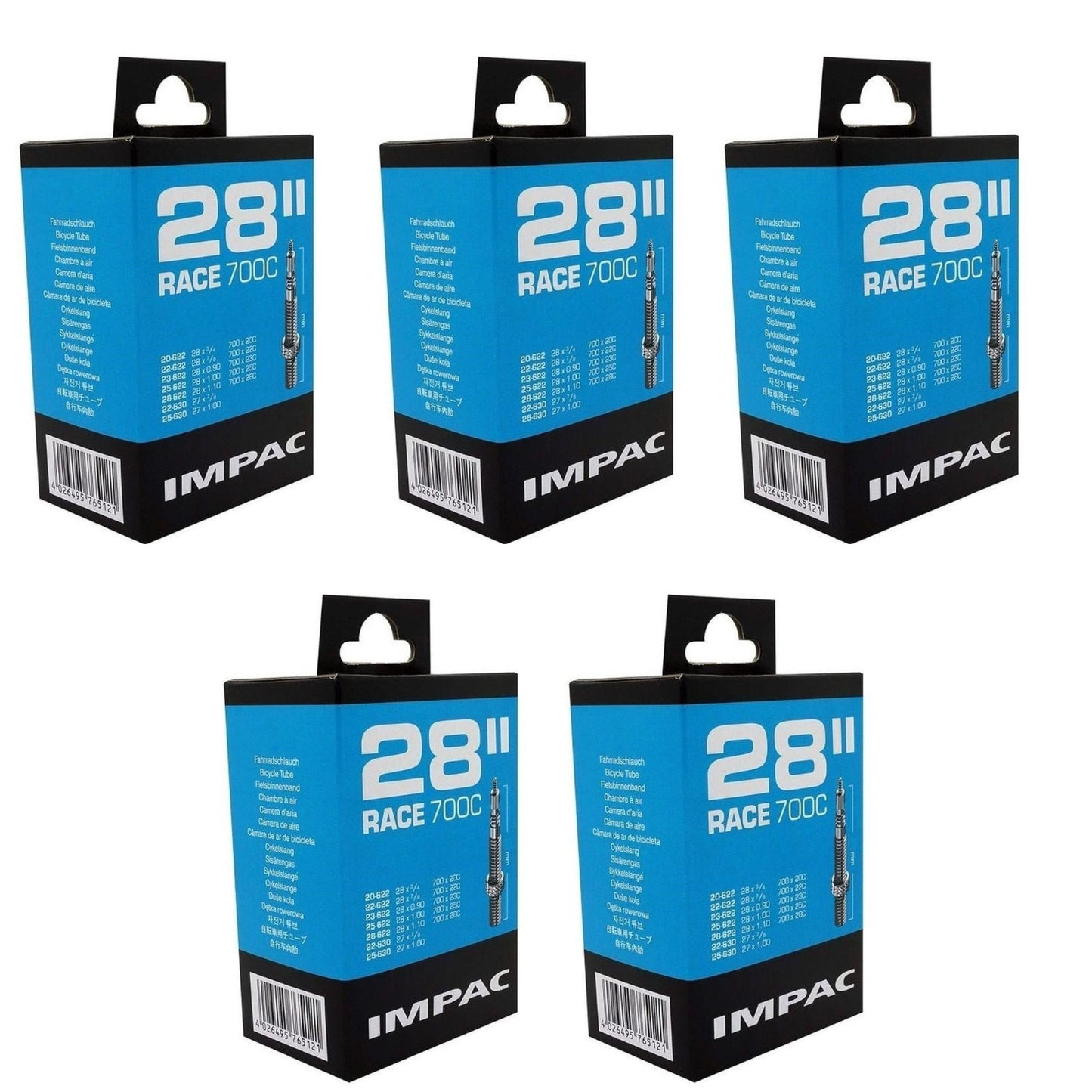 Impac SV28 Race 700x20/28 40mm Valve (121/053) 700c Presta Valve Bike Inner Tube