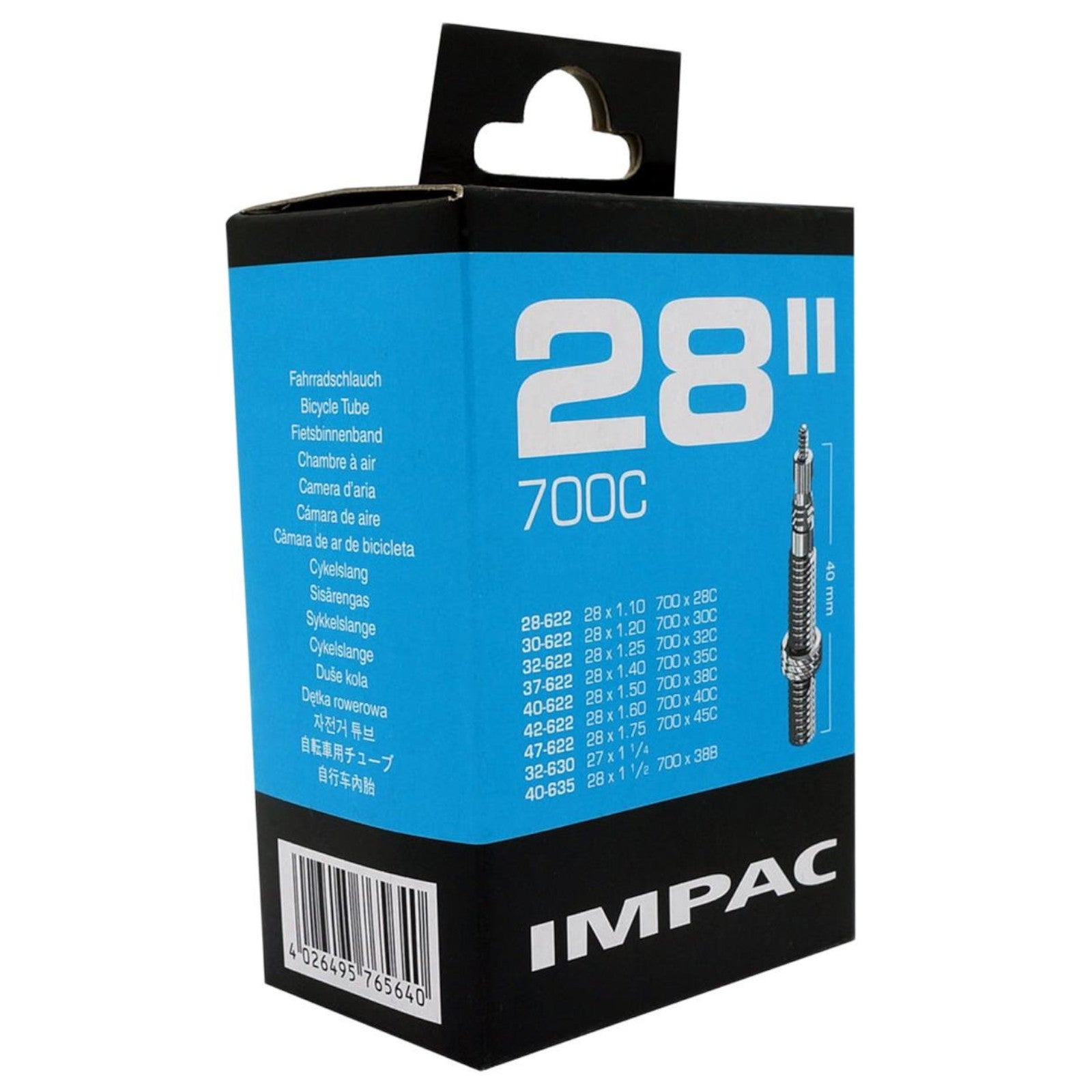 Impac SV28 700x28/45 (640/063) 700c Presta Valve Bike Inner Tube