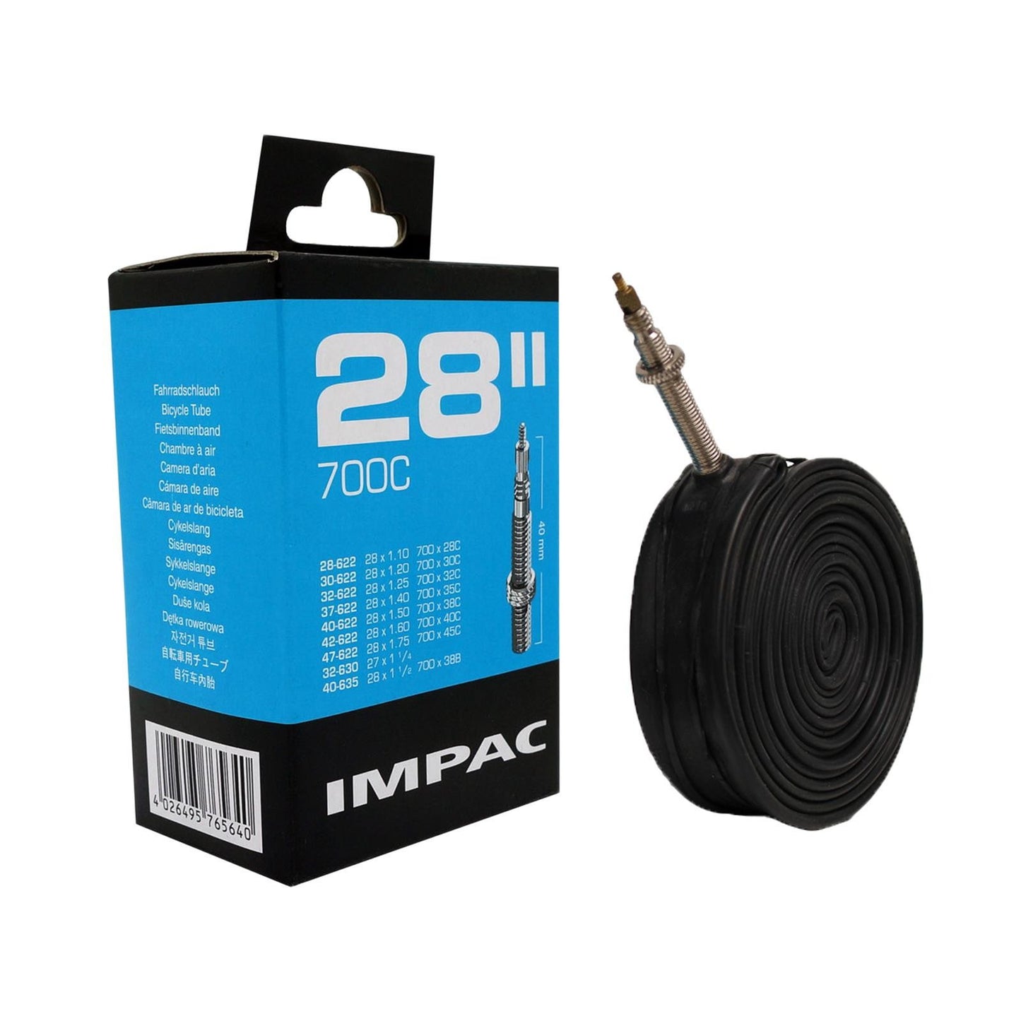 Impac SV28 700x28/45 (640/063) 700c Presta Valve Bike Inner Tube Collection