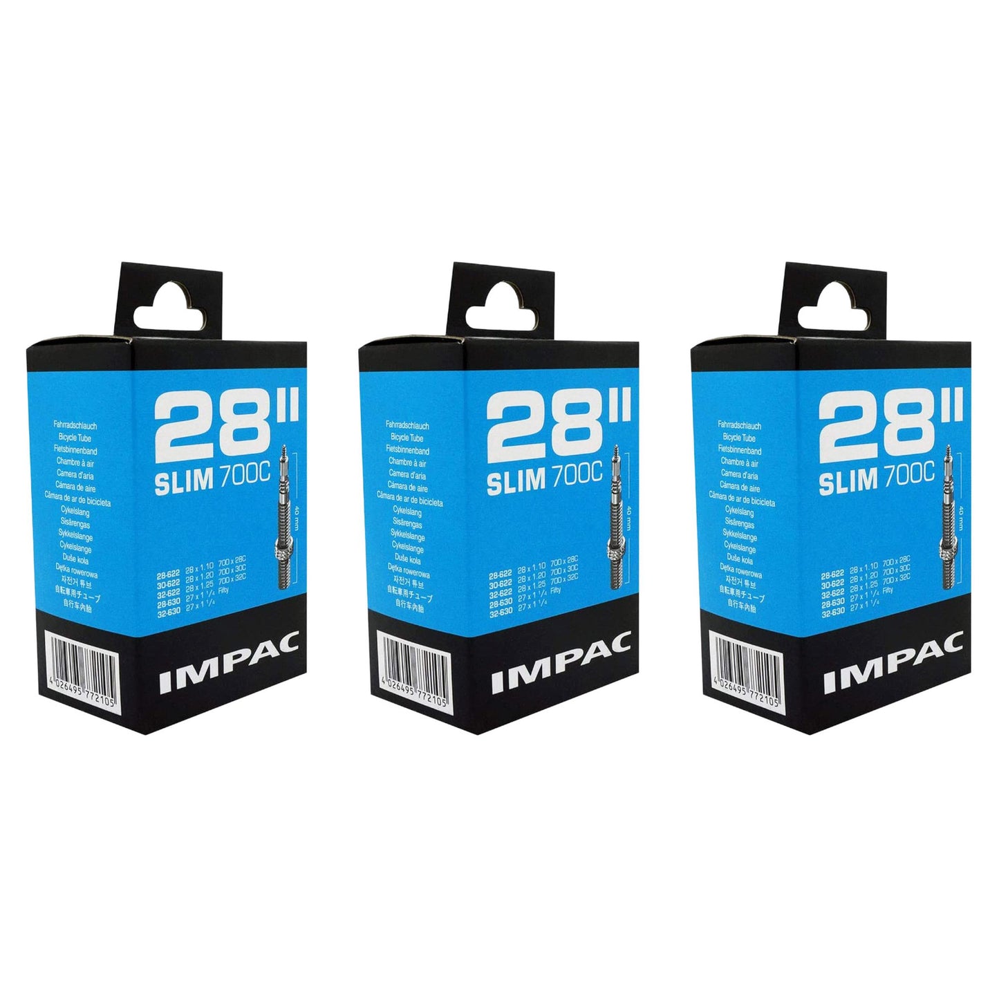 Impac Presta Inner Tube 700 x 28/32mm/27x11/4 700c SV28 Slim