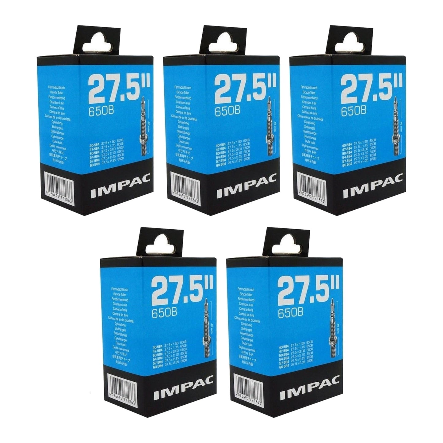 Impac SV27.5 27.5 x 1.75/2.35 (863/103) 27.5 Inch Presta Valve Bike Inner Tube