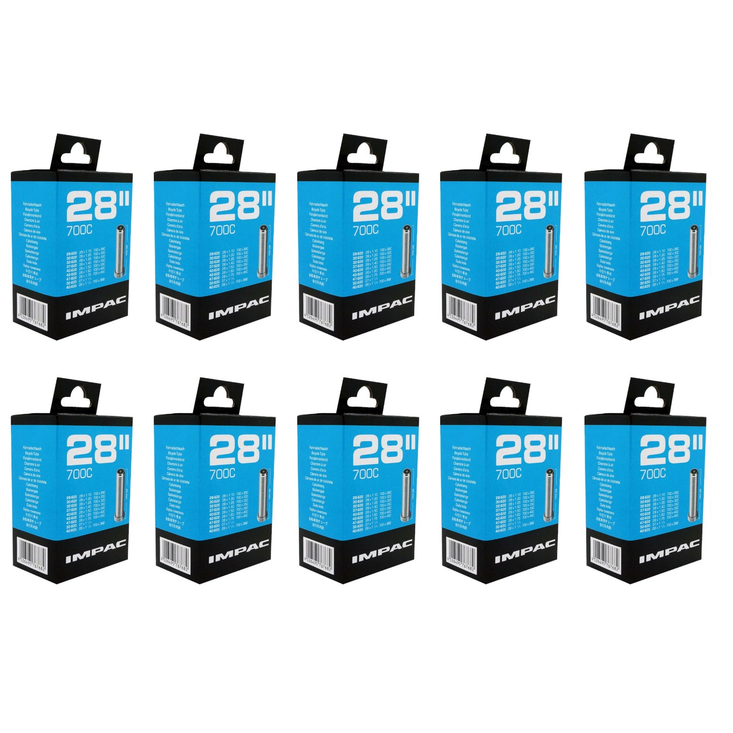 Impac AV28 700x28/47 (682/120) 700c Schrader Valve Bike Inner Tube