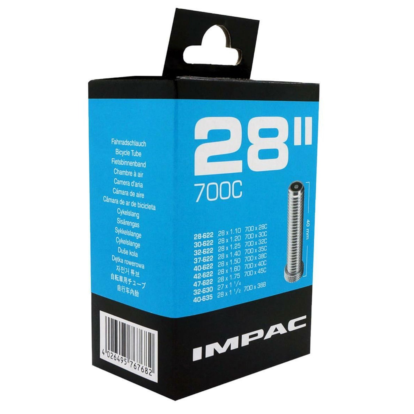 Impac AV28 700x28/47 (682/120) 700c Schrader Valve Bike Inner Tube