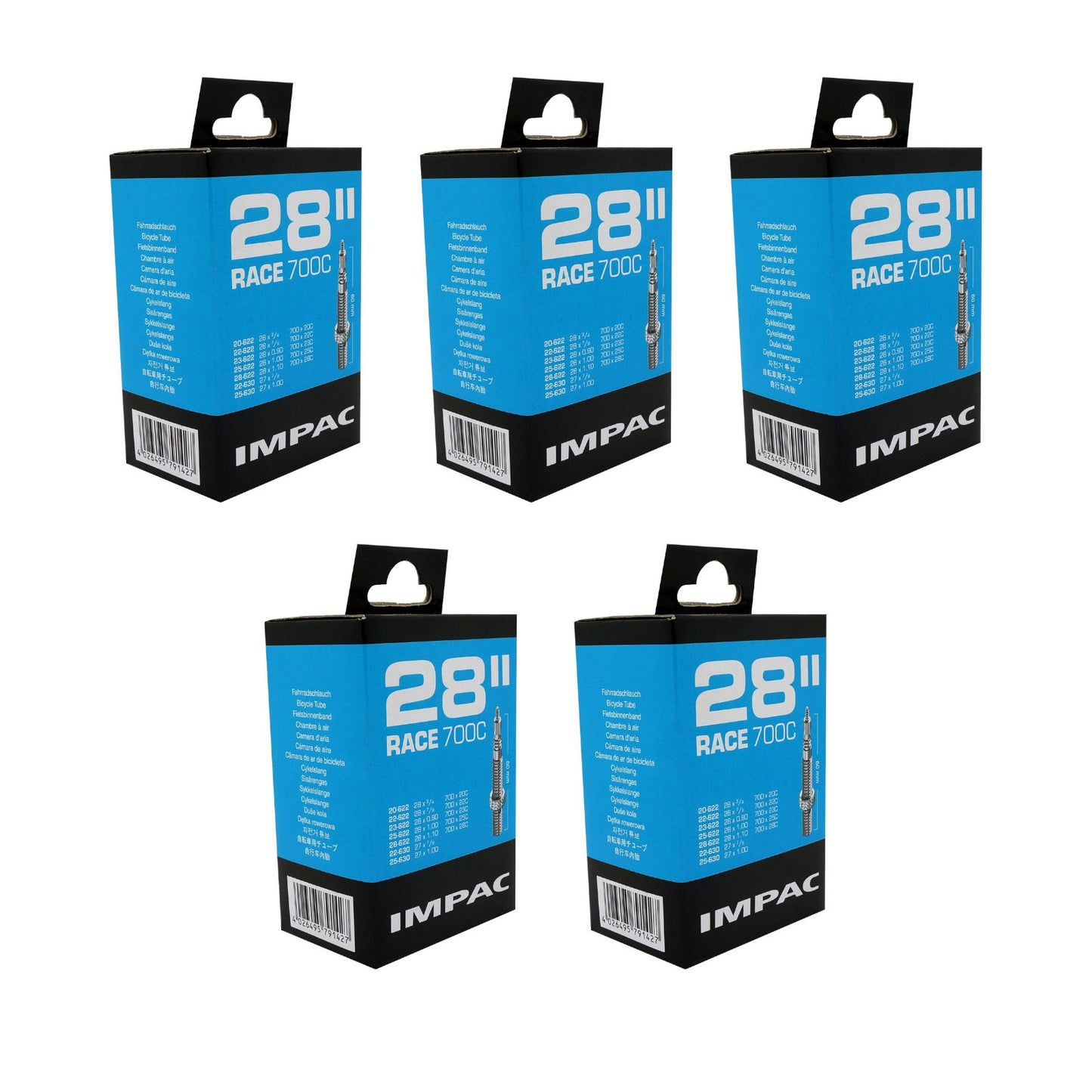 Impac Presta Inner Tube 700x20/28 60mm Valve (427/213) 700c SV28 Race