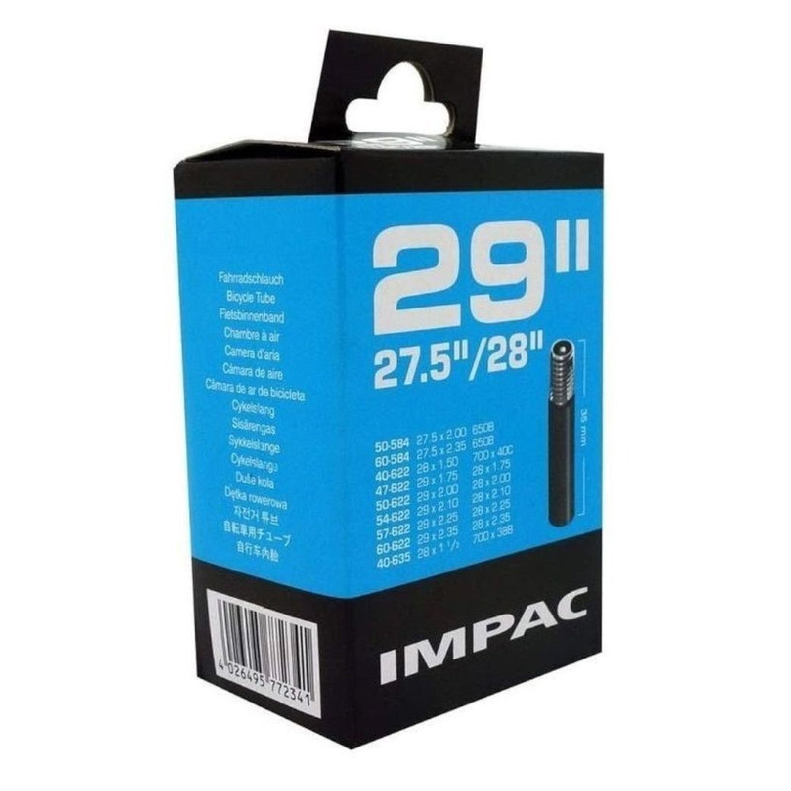 Impac AV29 29 x 1.75/2.35 (942/340) 29 Inch Schrader Valve Bike Inner Tube