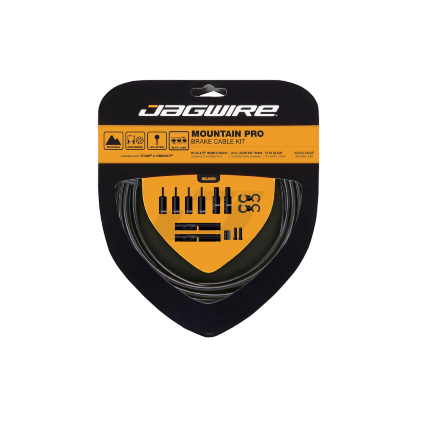 Jagwire Mountain Pro Brake Kit Black Bike Brake Inner & Outer Cable Set Black