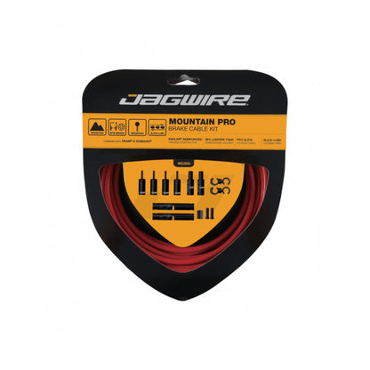 Jagwire Mountain Pro Brake Kit Red Bike Brake Inner & Outer Cable Set Red