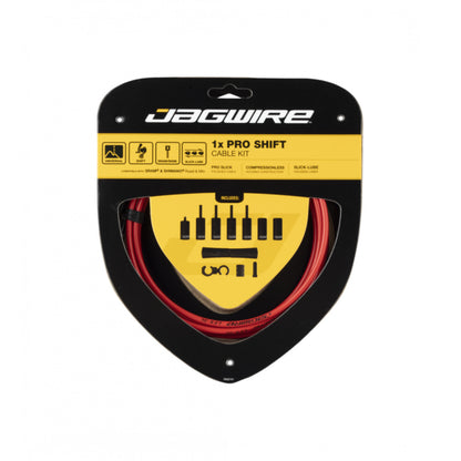 Jagwire Pro Shift Kit 1x Red Bike Inner & Outer Cable Set Red Rear Only