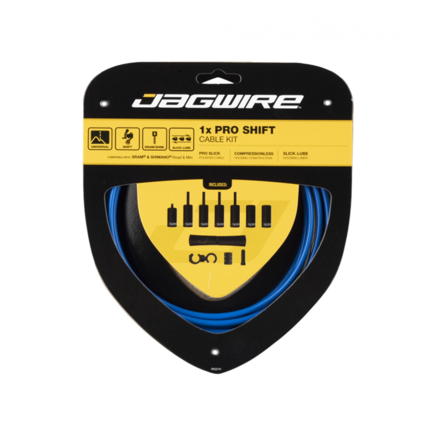 Jagwire Pro Shift Kit 1x Blue Bike Inner & Outer Cable Set SID Blue Rear Only