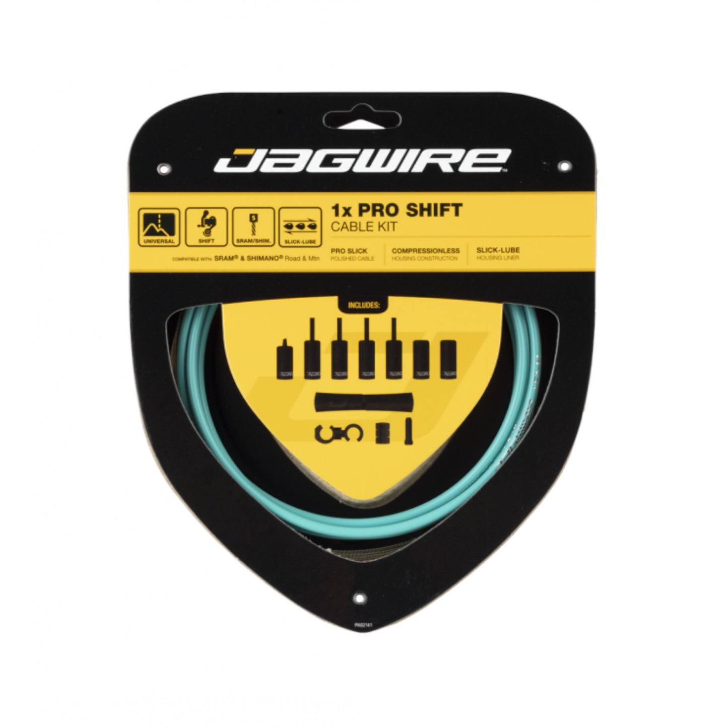 Jagwire Pro Shift Kit 1x Celeste Bike Inner & Outer Cable Set Bianchi Celeste Rear Only