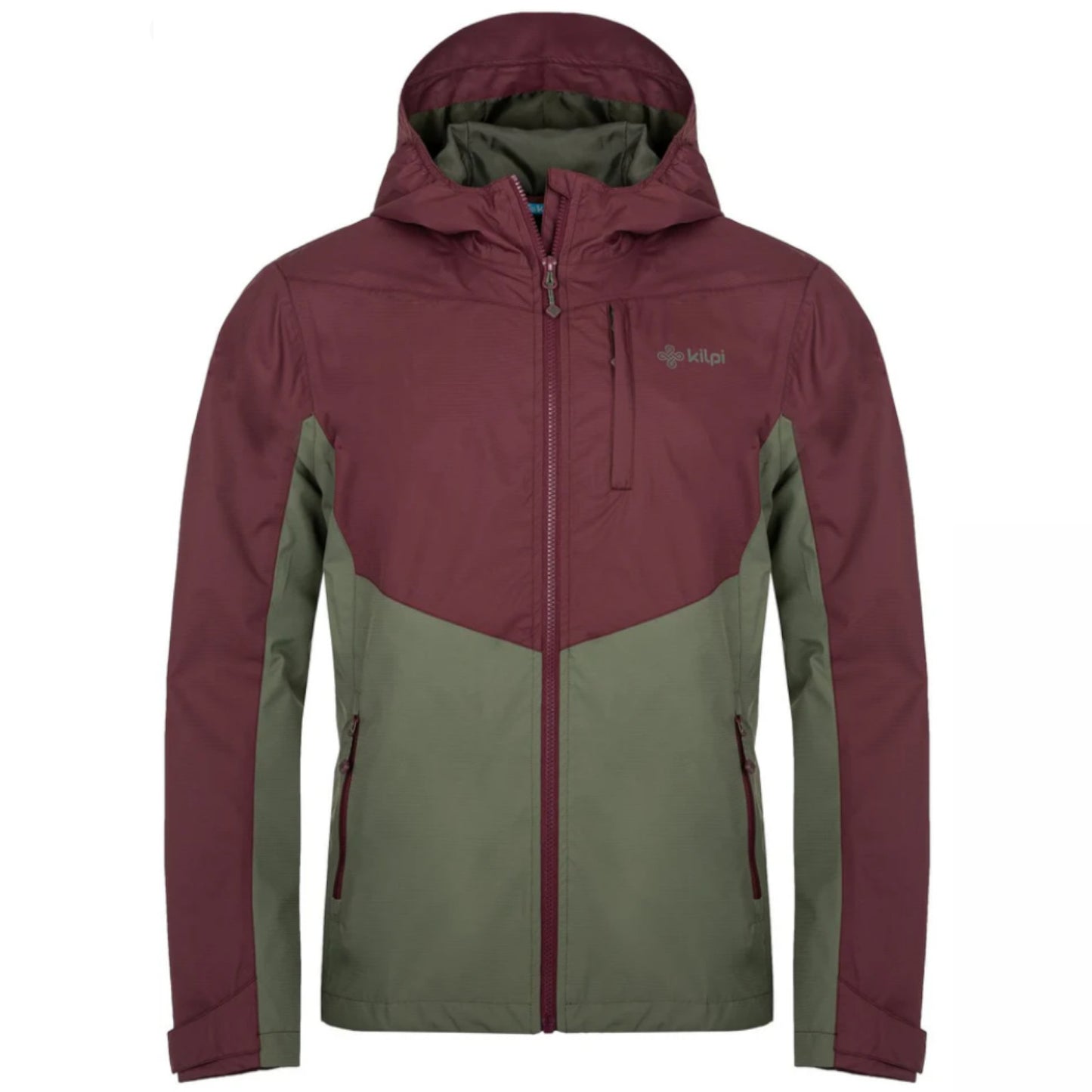 Kilpi Sonna-M Men's Waterproof Cycling Jacket Burgundy/Olive - Small