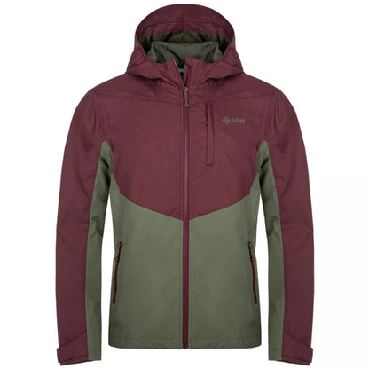 Kilpi Sonna-M Men's Waterproof Cycling Jacket Burgundy/Olive - Small