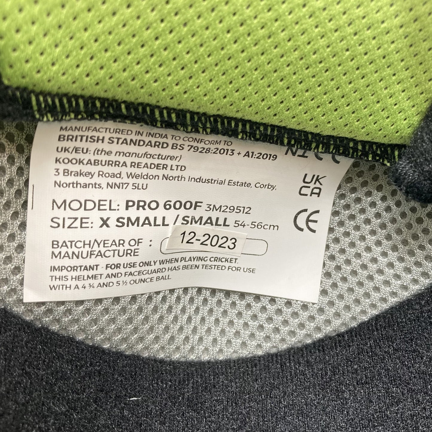 Kookaburra Pro 600F with Steel Faceguard Cricket Helmet XS/Small Navy Alternate 3