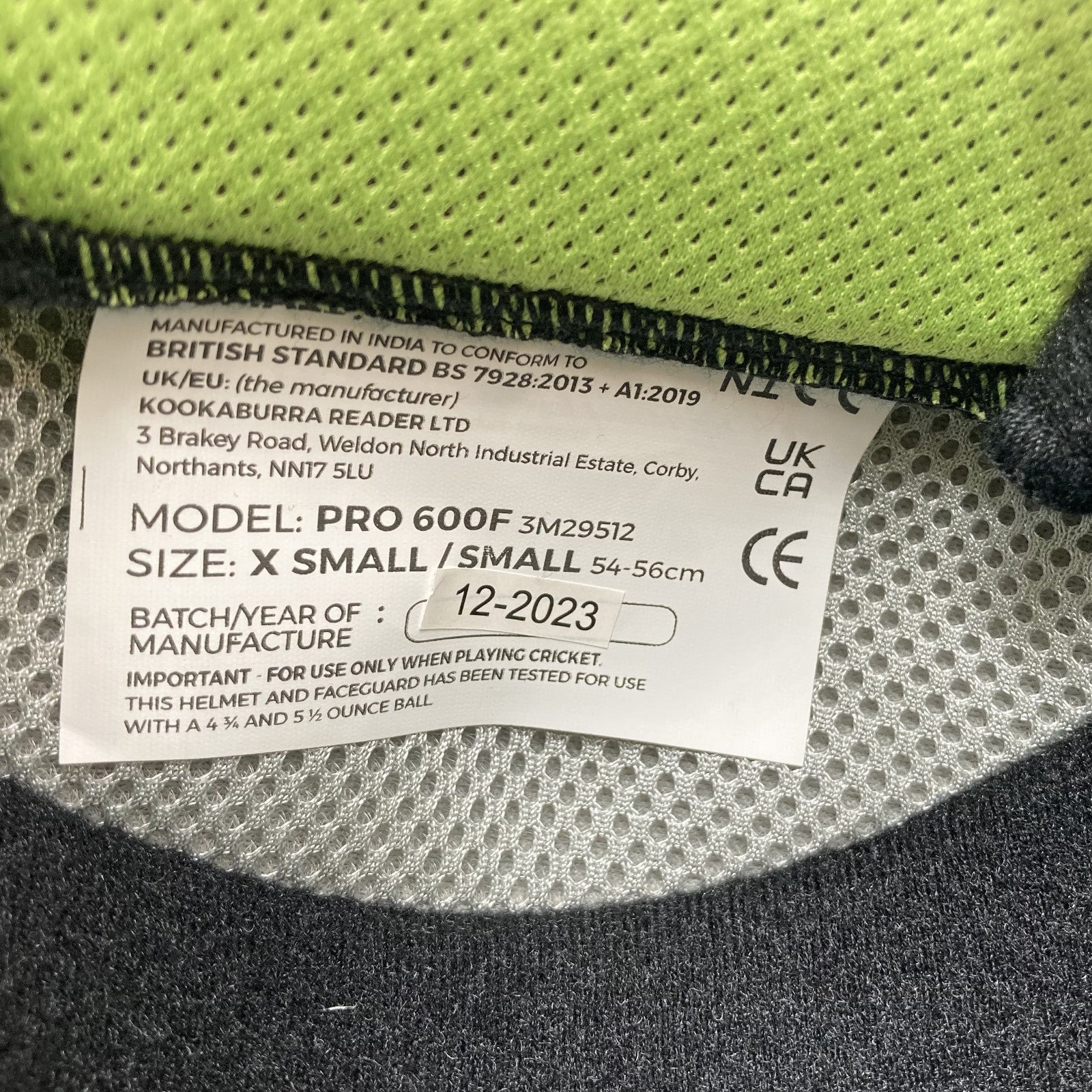 Kookaburra Pro 600F with Steel Faceguard Cricket Helmet XS/Small Navy Alternate 3