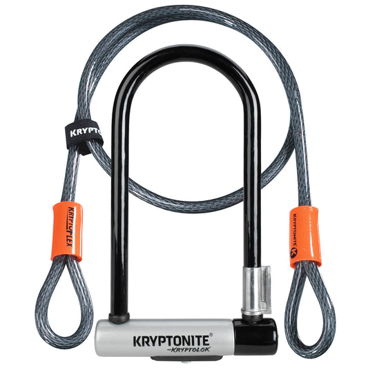 Kryptonite Kryptolok Standard Bike D Lock With Flex Cable