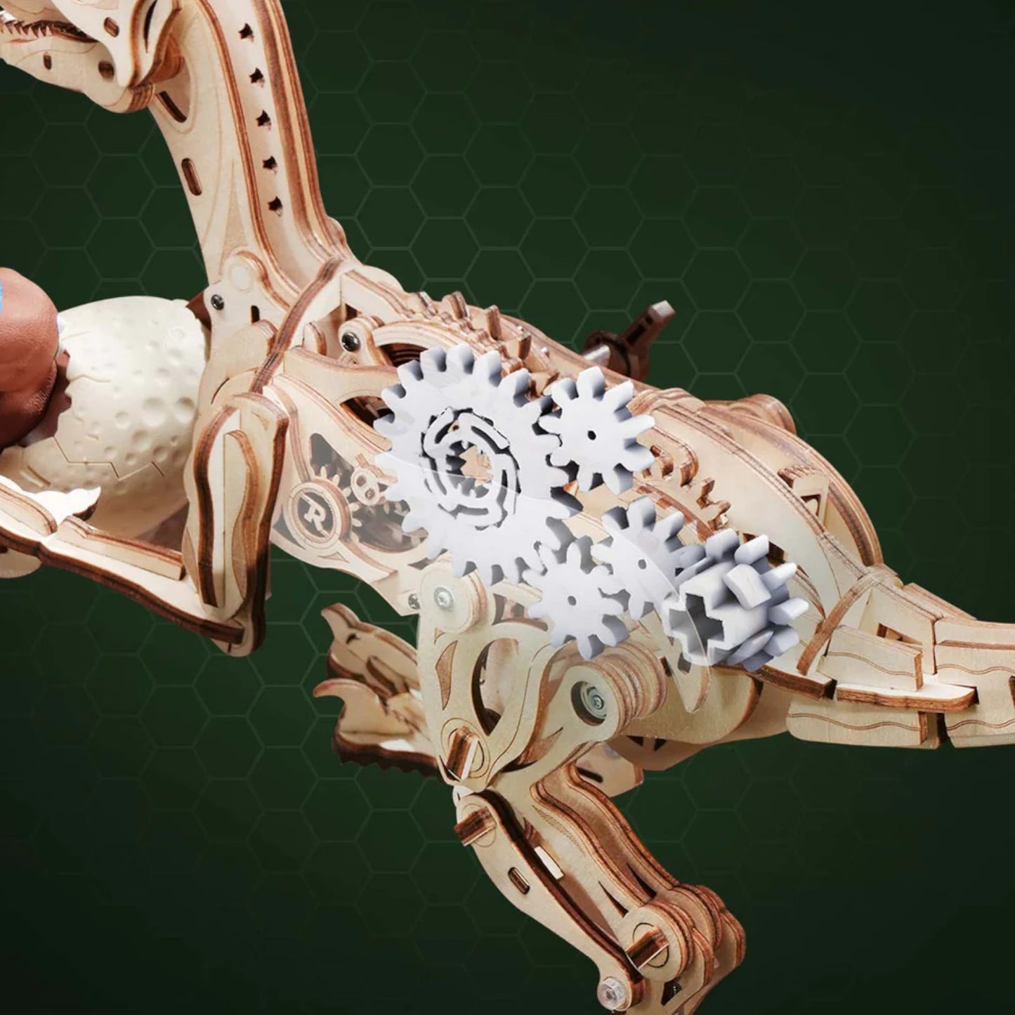 ROKR Velociraptor Mechanical Wooden 3D Puzzle LD01 Alternate 2