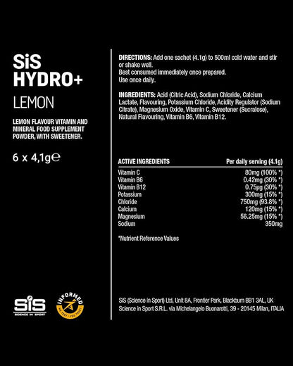 SIS HYDRO+ Stick Electrolyte Drink Mix Hydration Powder | Box of 20 x 4.5g - Various Flavours