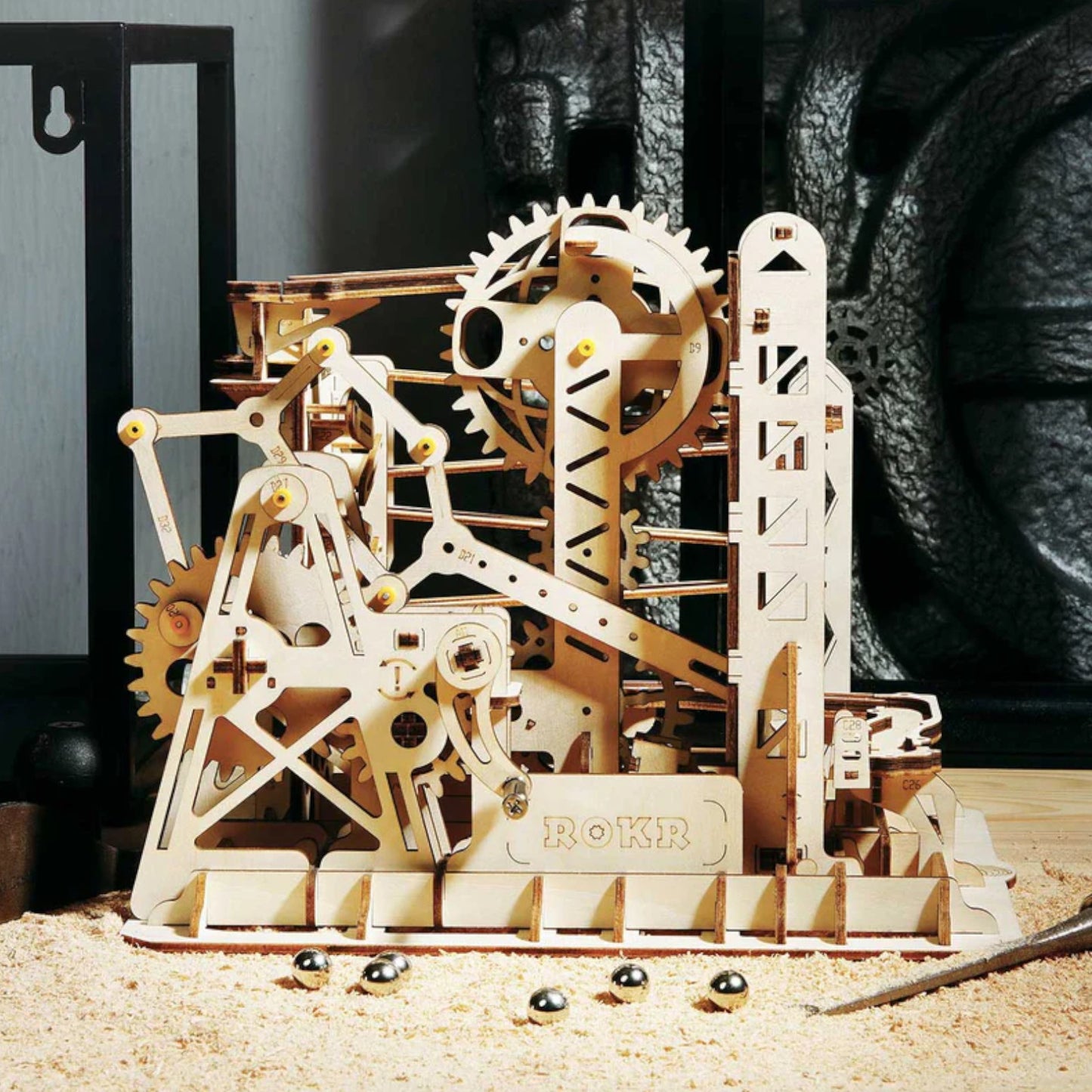 ROKR Marble Explorer Swingback Wall Marble Run LG503 Wooden 3D Puzzle Alternate 1