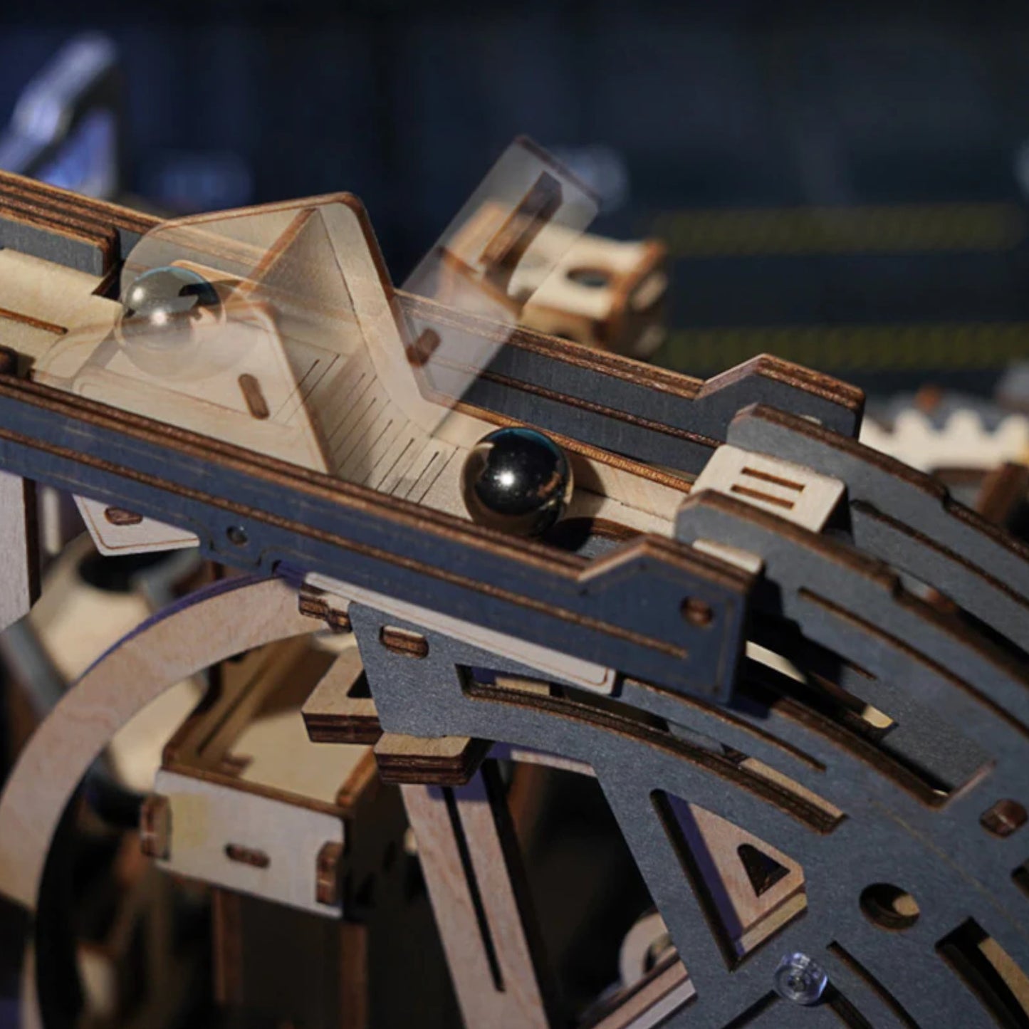 ROKR Marble Spaceport Marble Run LGC01 Wooden 3D Puzzle Alternate 2