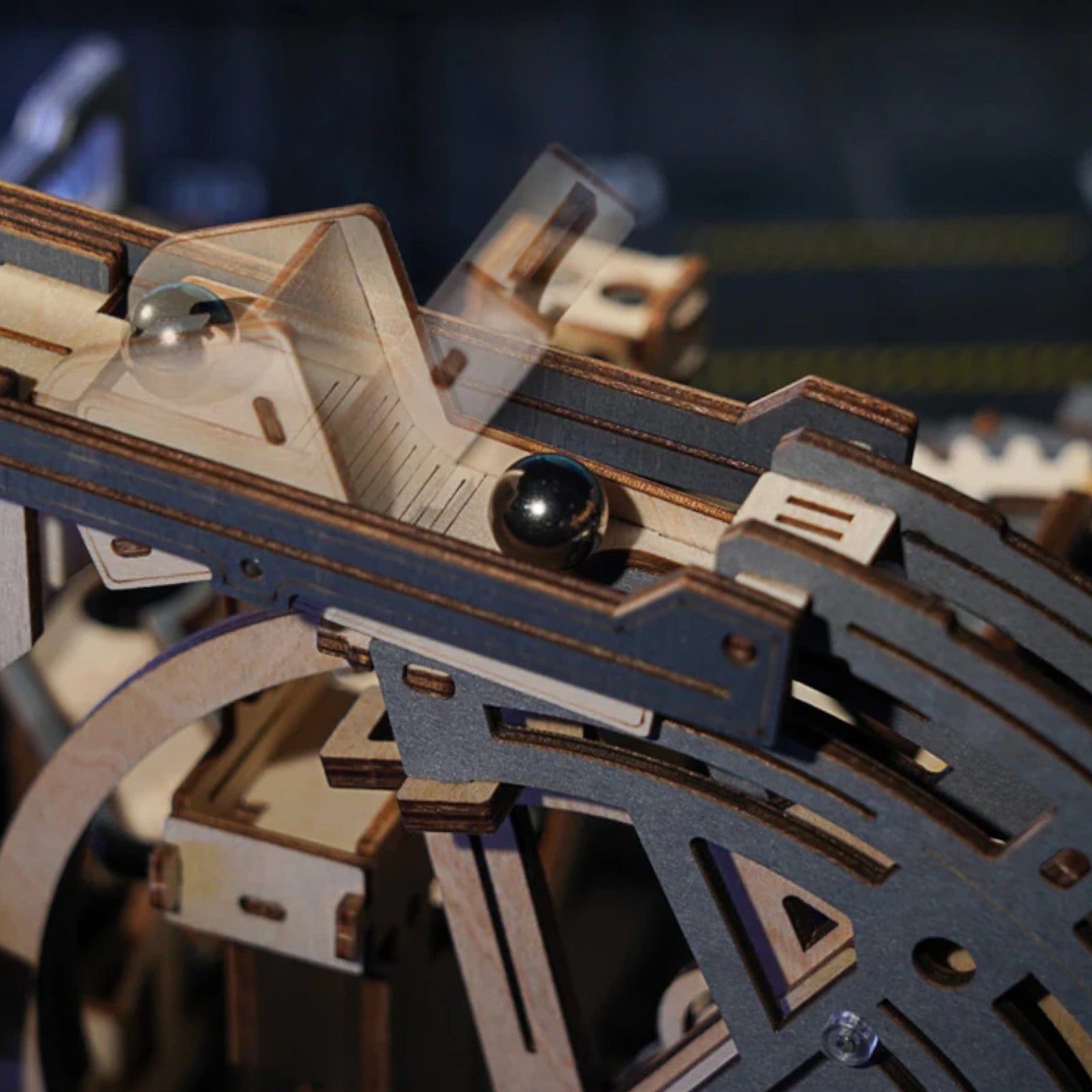 ROKR Marble Spaceport Marble Run LGC01 Wooden 3D Puzzle Alternate 2