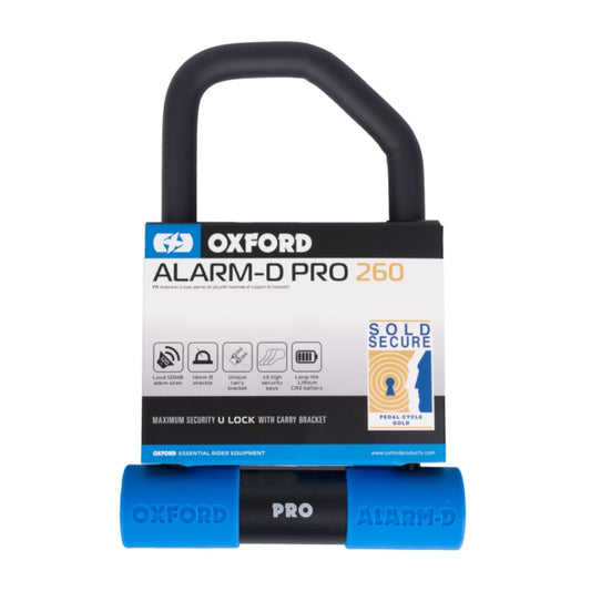 Oxford Alarm-D Pro 260 Bike D-Lock 260 x 173mm