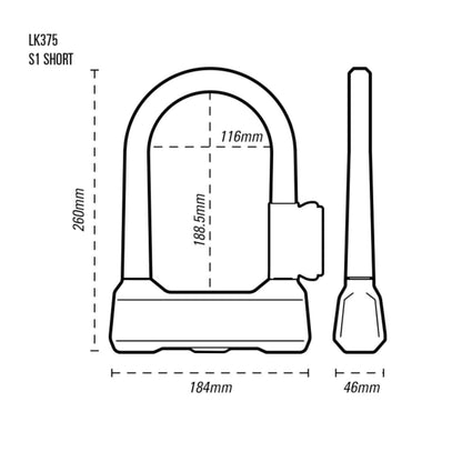 Oxford Grinder S1 14 x 260mm Bike D-Lock Alternate 3