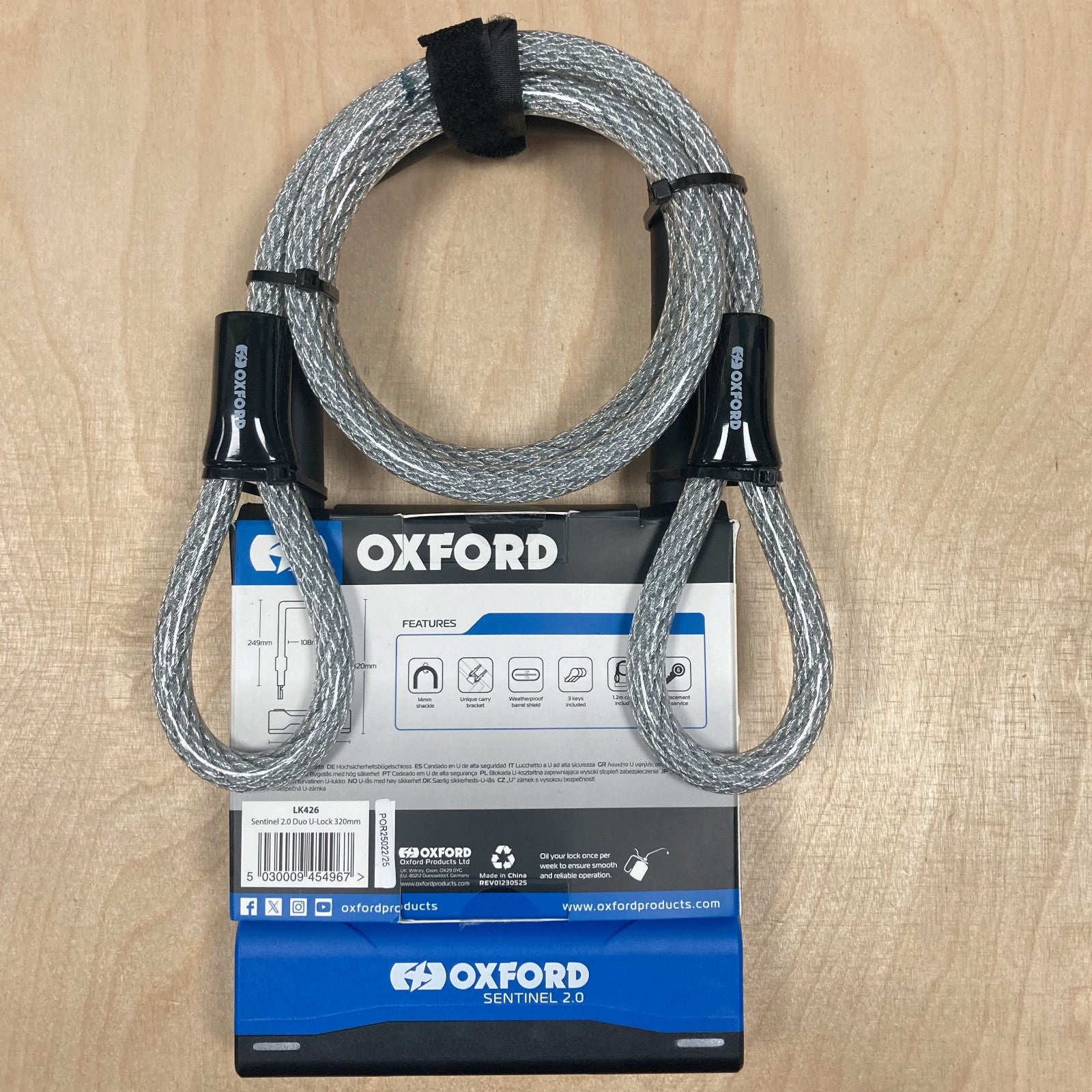 Oxford Sentinel 2.0 Duo 320mm Bike D-Lock Alternate 4