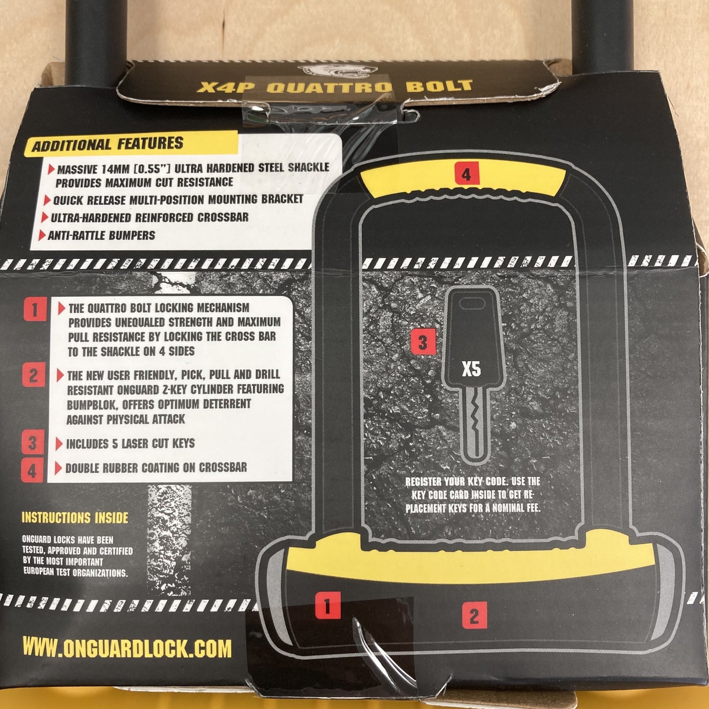 Onguard Pitbull Standard 8003 Bike D Lock