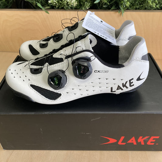 Lake CX238 Men's SPD Road Cycling Shoes White - EU 37