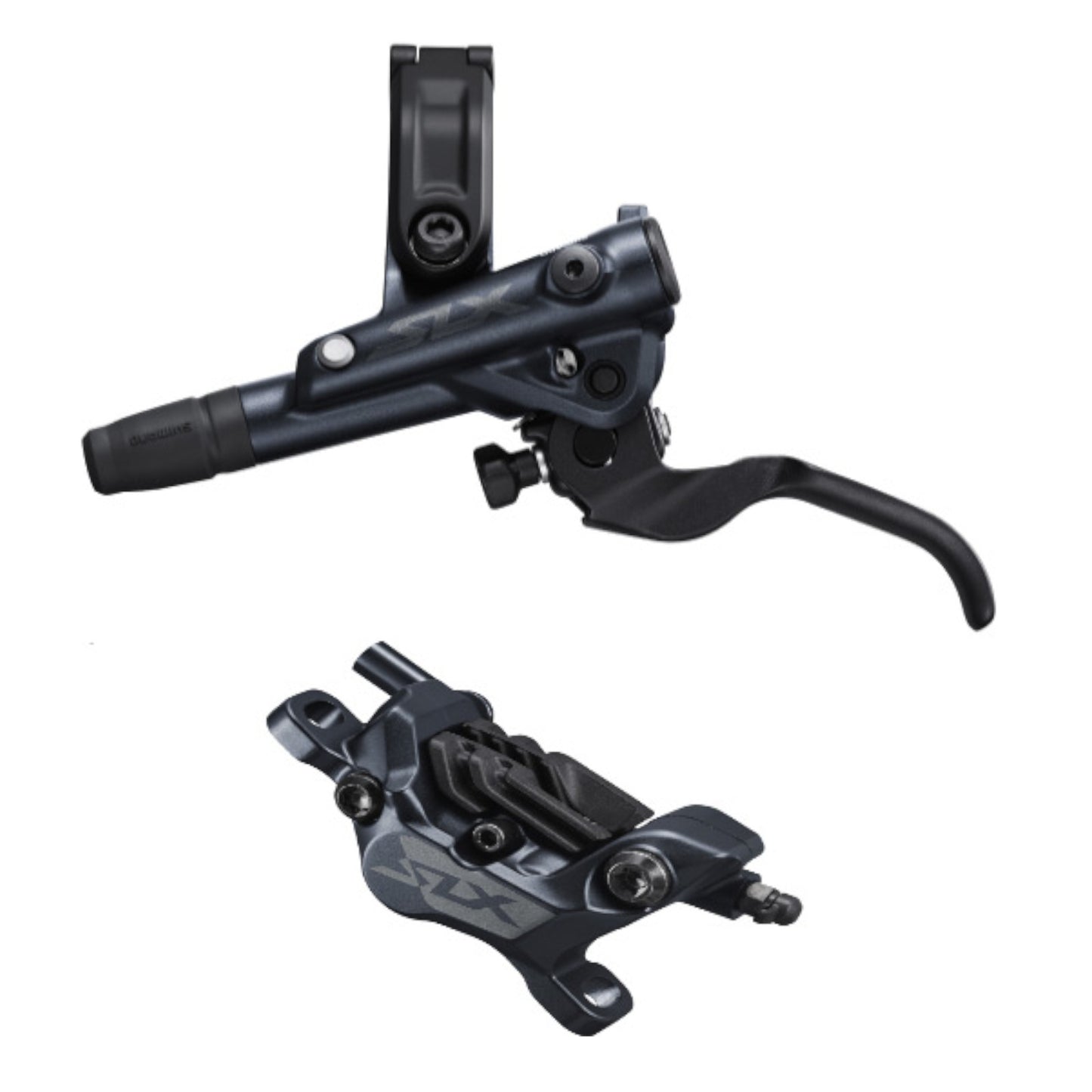 Shimano SLX 4 Pot BR-M7120/BL-M7100 Bled Brake lever/post mount calliper, rear left Rear Hydraulic Disc Bike Brake Calliper & Lever