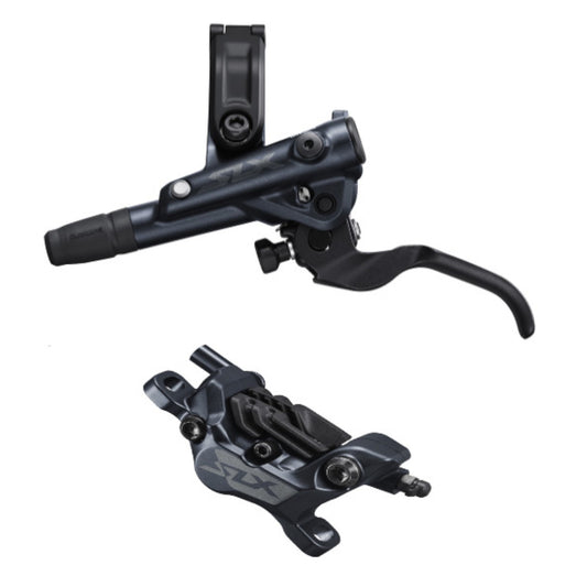 Shimano SLX 4 Pot BR-M7120/BL-M7100 Bled Brake lever/post mount calliper, rear left Rear Hydraulic Disc Bike Brake Calliper & Lever