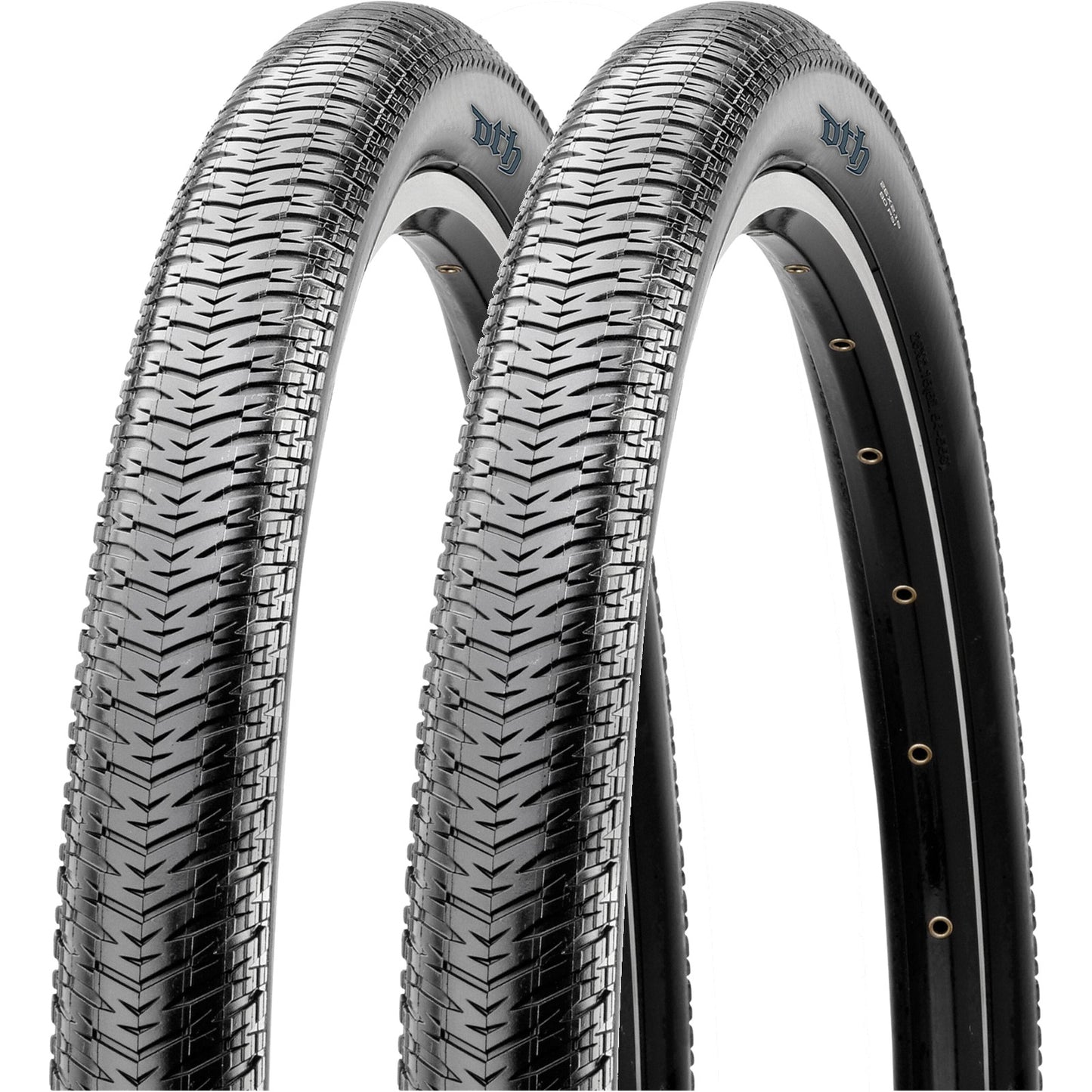 Maxxis DTH 20 x 1 1/8" BMX Racing 120TPI Single Ply 20 Inch Bike Tyre Pair of Tyres