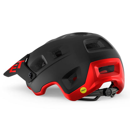 MET Terranova MIPS Cycling Helmet Black/Red 52-56cm Alternate 2