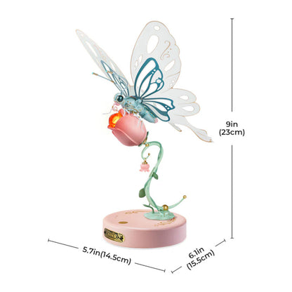 ROKR Butterfly DIY Mechanical MI05P 3D Puzzle Pink Alternate 3