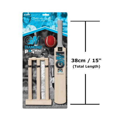 Gunn & Moore Ben Stokes 55 Diamond Kids Mini Cricket Set (38cm Bat, Stumps & Ball)