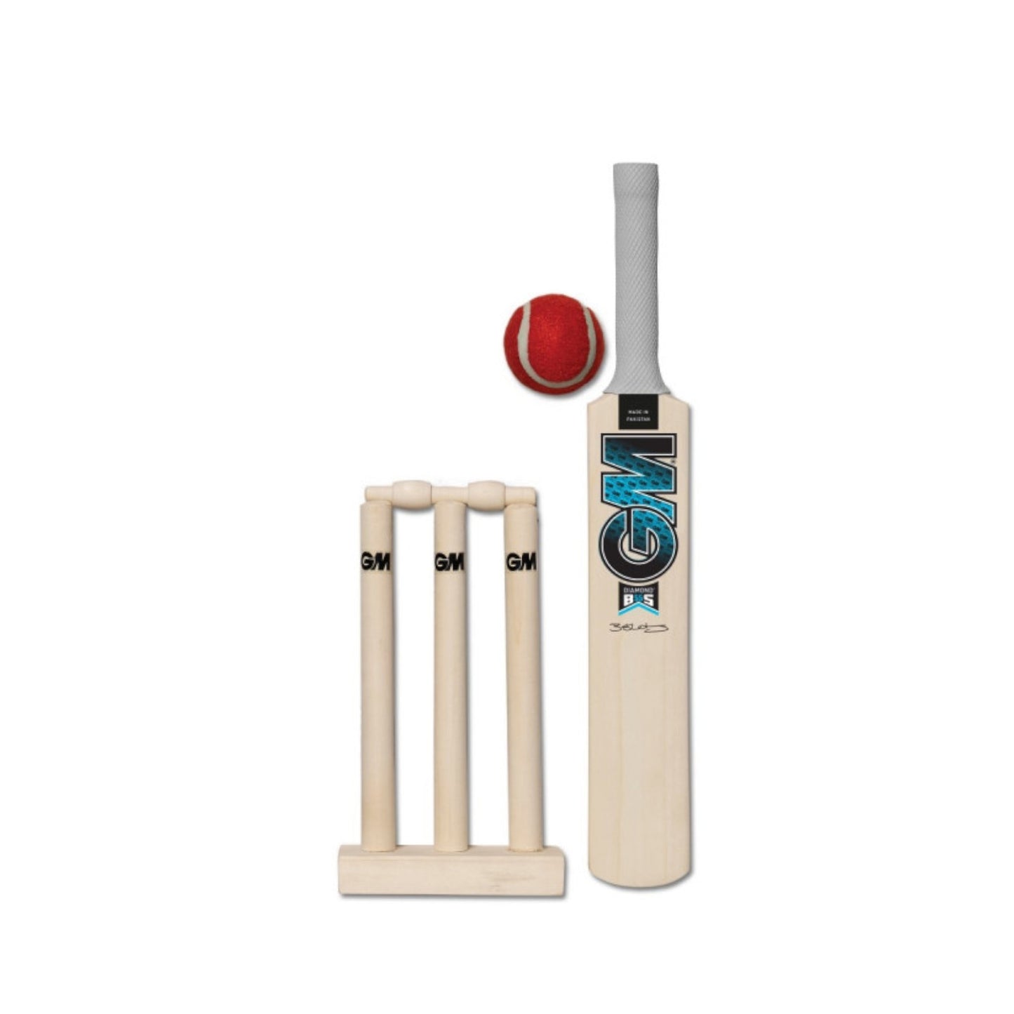 Gunn & Moore Ben Stokes 55 Diamond Kids Mini Cricket Set (38cm Bat, Stumps & Ball)