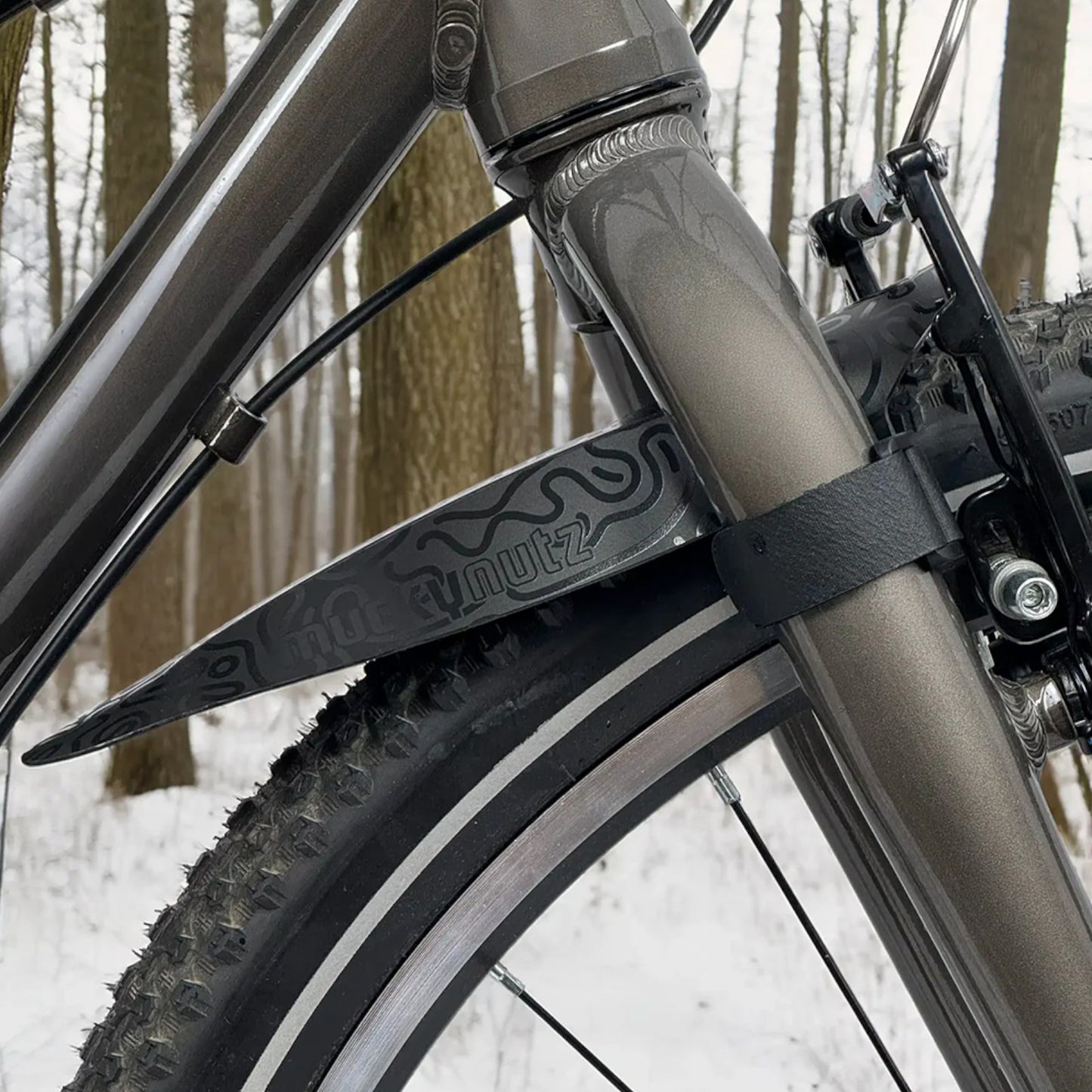 Mucky Nutz Junior Face Fender Doodle Black Clip On Kid's Front Bike Mudguard Alternate 1