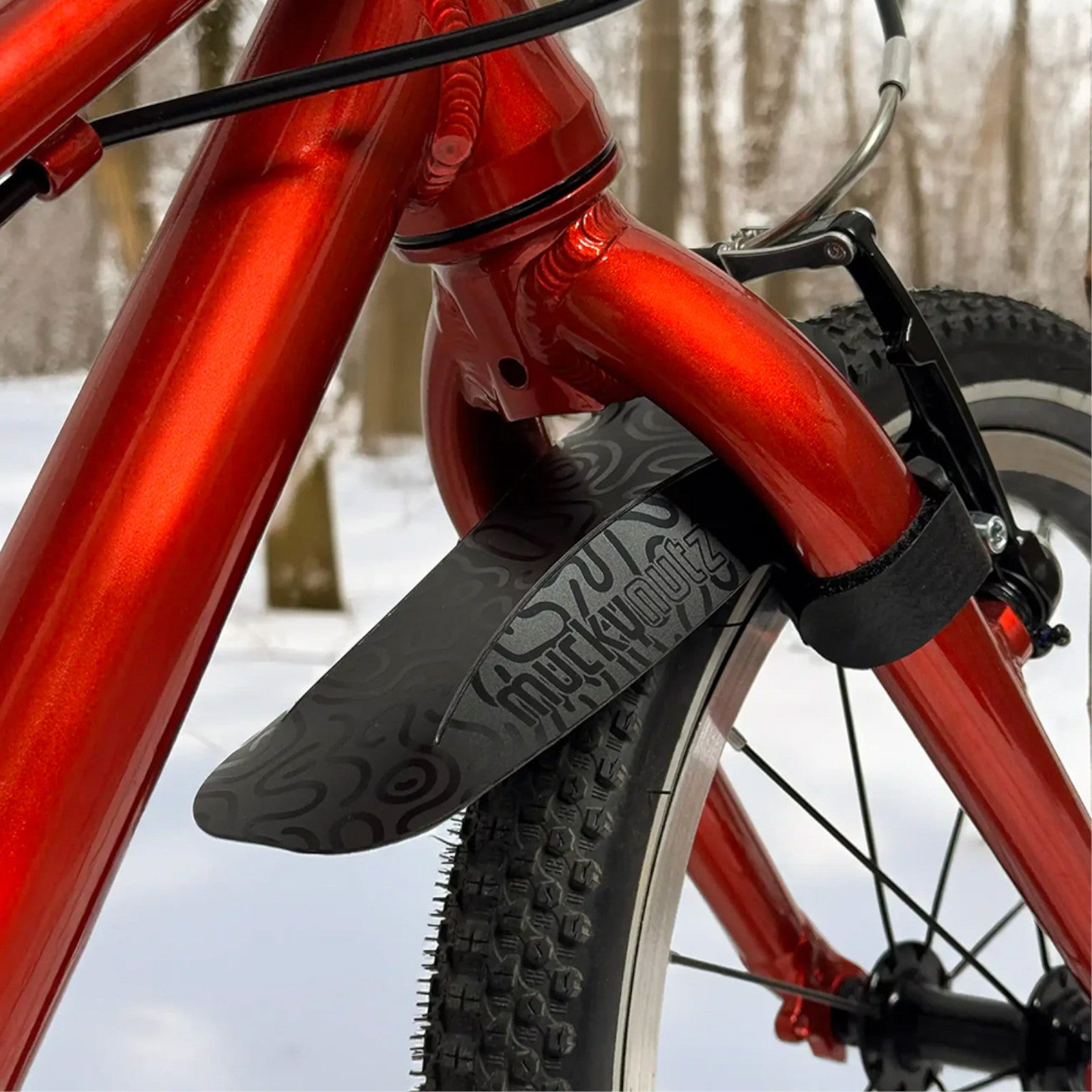 Mucky Nutz Junior Face Fender Doodle Black Clip On Kid's Front Bike Mudguard Alternate 1