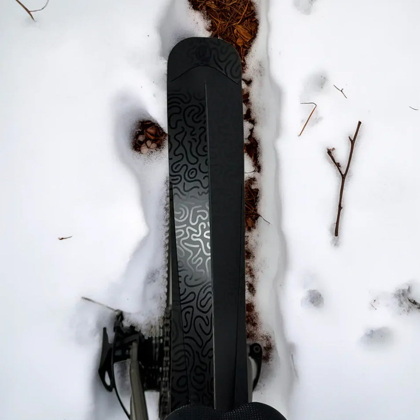 Mucky Nutz Junior Rear Fender Doodle Black Clip On Kid's Rear Bike Mudguard Alternate 1